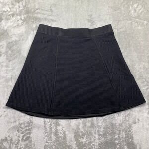 Vince Black Ribbed Knit A Line Skirt Size Medium Elastic Waist Casual Fits 30"‎